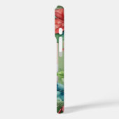 Red Poinsettia Green Hollyクリスマスファミリー写真 Case-Mate iPhoneケース (裏面 / 左)