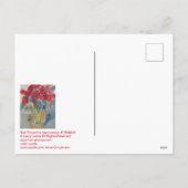 Red Poinsettia Impression #190324 Holiday Postcard シーズンポストカード (裏面)