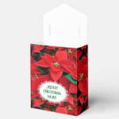 Red Poinsettia Merry Christmas フェイバーボックス (オープン)