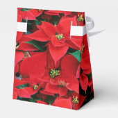 Red Poinsettia Merry Christmas フェイバーボックス (裏面サイド)