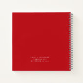 Red Poinsettia New Mr. Mrs. Guest Book ノートブック (裏面)