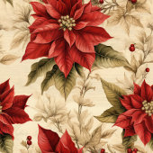Red Poinsettia Paper Napkins Rustic Holiday Look