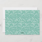 Red Poinsettia Pine BoughおもしろいスクリプトOH何おもしろい シーズンカード (裏面)