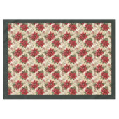 Red Poinsettia Tablecloth Classic Holiday Decor テーブルクロス (正面(横))