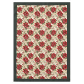 Red Poinsettia Tablecloth Classic Holiday Decor テーブルクロス (正面)