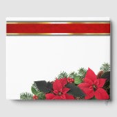 Red Poinsettia Wedding ゲストブック (裏面)