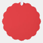 Red Poinsettias Iクリスマスホリデーフローラ写真 オーナメントカード (裏面)