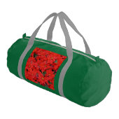 Red Poinsettias Iクリスマスホリデーフローラ写真 ジムバッグ (アングル)
