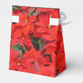 Red Poinsettias Iクリスマスホリデーフローラ写真 フェイバーボックス (裏面サイド)