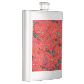 Red Poinsettias Iクリスマスホリデーフローラ写真 フラスク (右)