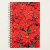 Red Poinsettias Iクリスマスホリデーフローラ写真 プランナー手帳 (正面)