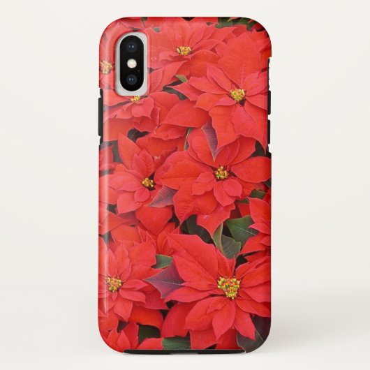 Red Poinsettias Iクリスマスホリデーフローラ写真 Case-Mate iPhoneケース (裏面)