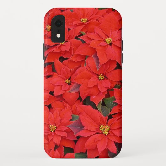 Red Poinsettias Iクリスマスホリデーフローラ写真 Case-Mate iPhoneケース (裏面)