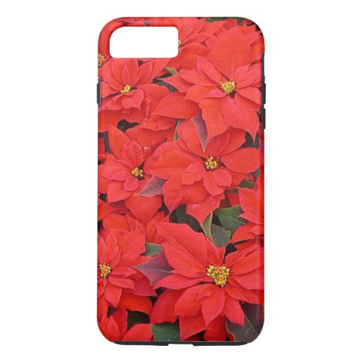 Red Poinsettias Iクリスマスホリデーフローラ写真 Case-Mate iPhoneケース (裏面)