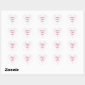 Red Pointillismハート、Loveスタンプで封印 ラウンドシール (シート)