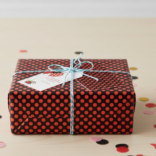 Red Polka Dot Wrapping Paper ラッピングペーパー