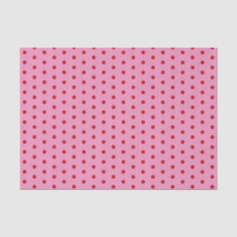Red Polka Dots on Pink 薄葉紙