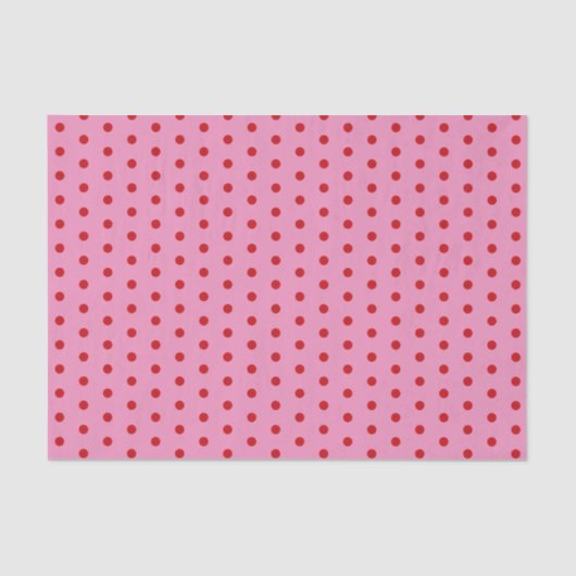 Red Polka Dots on Pink 薄葉紙 (正面)