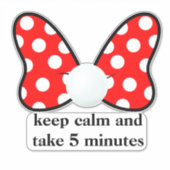 Red polka dots vibrant Ribbon シール (正面)