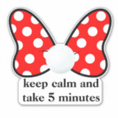 Red polka dots vibrant Ribbon シール (正面)