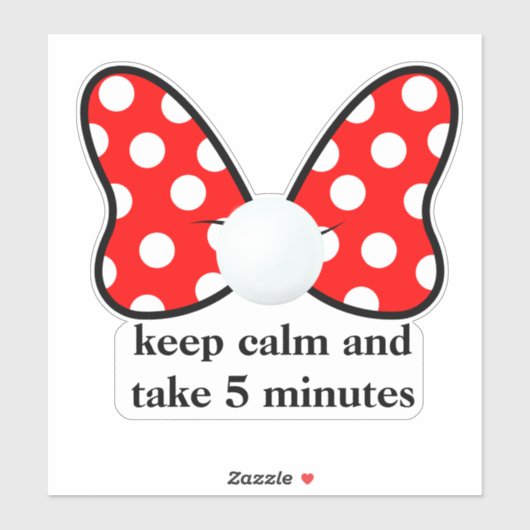 Red polka dots vibrant Ribbon シール (シート)