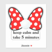 Red polka dots vibrant Ribbon シール (シート)