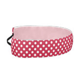 RED + Polka White Dots アスレチックヘッドバンド (左)