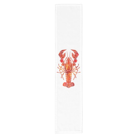 Red polygonal lobster ショートテーブルランナー (正面)