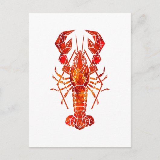 Red polygonal lobster シーズンポストカード (正面)