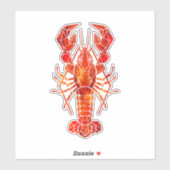 Red polygonal lobster シール (シート)