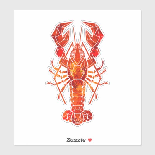 Red polygonal lobster シール (シート)