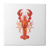 Red polygonal lobster タイル (正面)