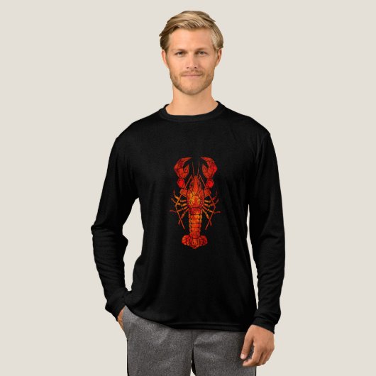 Red polygonal lobster トライブレンドTシャツ (正面全体)