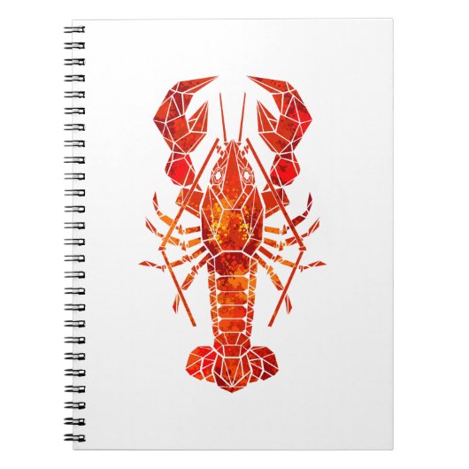 Red polygonal lobster ノートブック (正面)