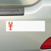 Red polygonal lobster バンパーステッカー (車上)