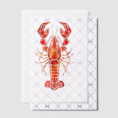 Red polygonal lobster ベラム紙招待状 (オフセット (招待状))
