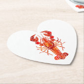 Red polygonal lobster ペーパーコースター (アングル)