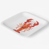 Red polygonal lobster ペーパープレート (傾斜あり)