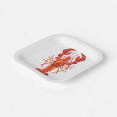 Red polygonal lobster ペーパープレート (傾斜あり)