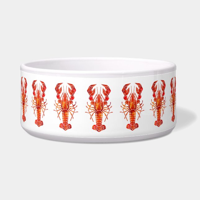 Red polygonal lobster ボウル (正面)