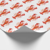 Red polygonal lobster ラッピングペーパー (角)