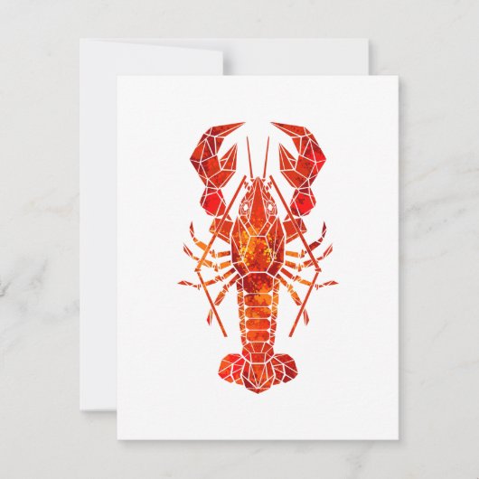 Red polygonal lobster 出欠カード (正面)