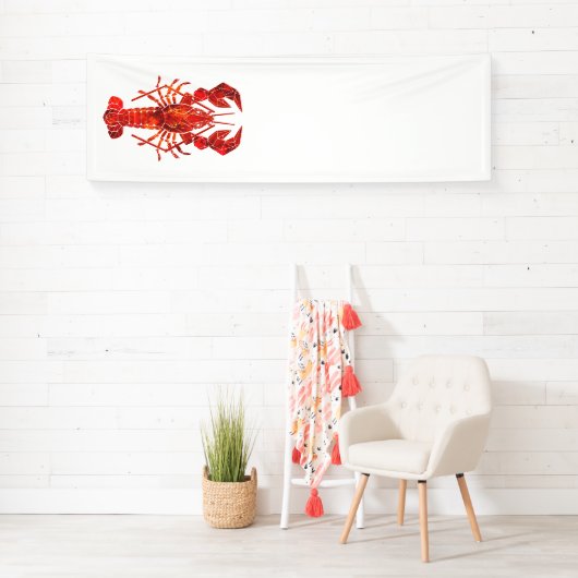 Red polygonal lobster 横断幕 (インサイチュ)