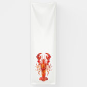 Red polygonal lobster 横断幕 (縦)