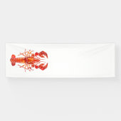Red polygonal lobster 横断幕 (横)