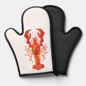 Red polygonal lobster 鍋つかみ (正面/裏面)