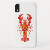 Red polygonal lobster Case-Mate iPhoneケース (裏面)