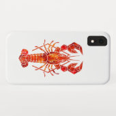 Red polygonal lobster Case-Mate iPhoneケース (裏面(横))