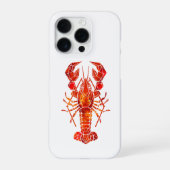 Red polygonal lobster iPhoneケース (裏面)
