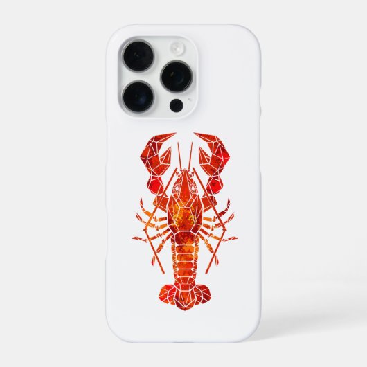 Red polygonal lobster iPhoneケース (裏面)